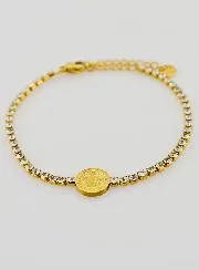 Armband Sint Benedictus van Goudkleurig Roestvrij Staal