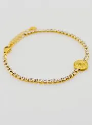 Armband Sint Benedictus van Goudkleurig Roestvrij Staal