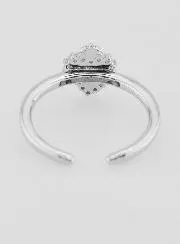 Verstelbare Ex Voto Ring van Messing met Stenen