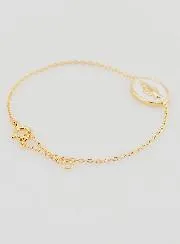 Armband Wonderdadige Medaille - Verguld en Wit Emaille