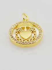 Ex Voto Hanger Parelmoer en Strass - 16mm