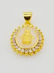 Medaille Maria Wonderdadige Ivoorkleurig - 17mm