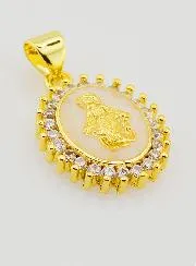 Medaille Maria Wonderdadige Ivoorkleurig - 17mm