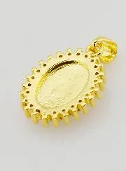 Medaille Maria Wonderdadige Ivoorkleurig - 17mm