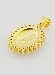 Blauwe Medaille Maria Wonderdadige - 17mm