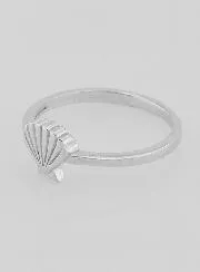 Zilveren Ring Sint Jakobs Schelp - Maat 58