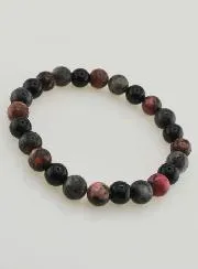 Armband van Rhodoniet - Onyx - Larvikiet - 8mm