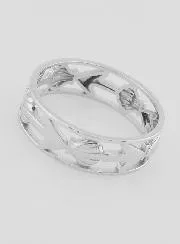 Opengewerkte Zilveren Ring Schelp en Anker - Maat 64