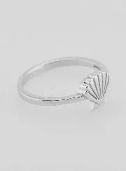 Zilveren Ring Sint Jakobsschelp van Compostela - Maat 54