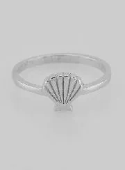 Zilveren Ring Sint Jakobsschelp van Compostela - Maat 56