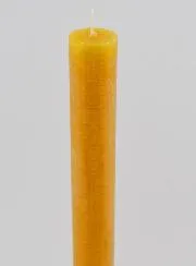 Doorgekleurde Kaars 27cm - Honing Geel