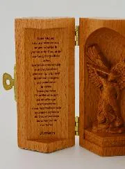 Massief Houten Drieluik - Sint Michaël