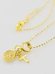 Religieus Collier 3 Bedels  - 40cm