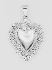 Grote Ex Voto Hanger van Roestvrij Staal - 37mm