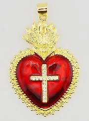 Ex-Voto Hanger Rood en Goud - 40mm