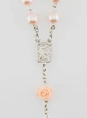 Rozenkrans Lourdes Parelmoer Kralen en Rozen