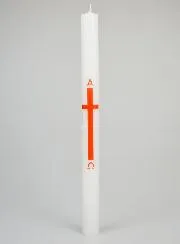 Processiekaars Alpha Omega 34cm - Rood