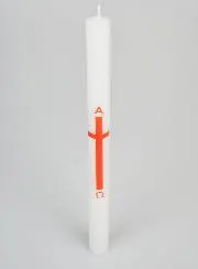 Processiekaars Alpha Omega 34cm - Rood