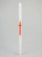 Processiekaars Alpha Omega 29cm - Rood