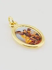 Goudkleurige Hanger van Sint Michaël de Aartsengel - 25mm