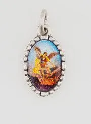 Medaillon met Gedraaide Rand 15mm - Sint Michaël