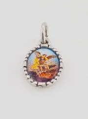 Medaillon met Gedraaide Rand 15mm - Sint Michaël