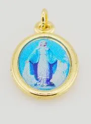 Goudkleurige Hanger Maria Wonderdadige - 25mm