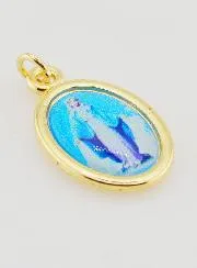 Goudkleurige Hanger Maria Wonderdadige - 25mm