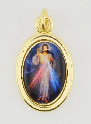 Hanger Barmhartige Jezus Goudkleurig - 25mm