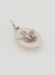 Medaillon met Bewerkte Rand 15mm - Maria die de Knopen Ontwart