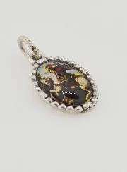 Medaillon met Gedraaide Rand 15mm - Sint Joris (Heilige Georges)