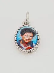 Medaillon met Gedraaide Rand 15mm - Heilige Carlo Acutis