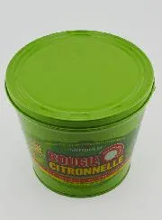 Citroengras Kaars in Metalen Pot - Groen