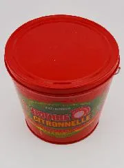 Citroengras Kaars in Metalen Pot - Rood