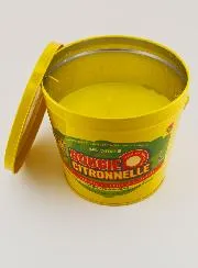 Citroengras Kaars in Metalen Pot - Geel