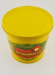 Citroengras Kaars in Metalen Pot - Geel