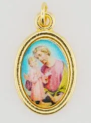 Goudkleurig Medaillon Sint Jozef - 25mm