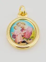 Goudkleurig Medaillon Sint Jozef - 25mm