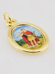 Goudkleurig Medaillon Heiliger Expeditus - 25mm