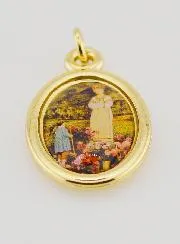 Goudkleurige Hanger Onze-Lieve-Vrouw van La Salette - 25mm