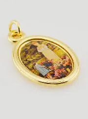 Goudkleurige Hanger Onze-Lieve-Vrouw van La Salette - 25mm