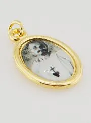 Goudkleurige Hanger Heilige Charles de Foucauld - 25mm