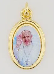 Goudkleurige Hanger Paus Franciscus - 25mm