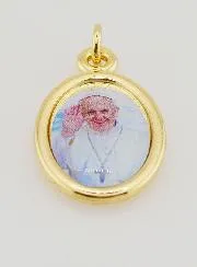 Goudkleurige Hanger Paus Franciscus - 25mm