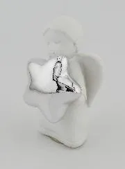 Engel met Zilverkleurige Ster - 6cm