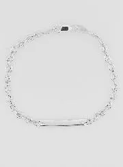 Identiteits Armband Rhodium Zilver - 18cm