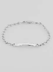 Identiteits Armband Rhodium Zilver - 18cm