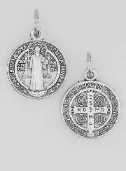 Heilige Benedictus Medaille van Metaal - 15mm