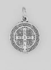 Heilige Benedictus Medaille van Metaal - 15mm
