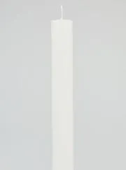 Doorgekleude Kaars 27cm - Wit